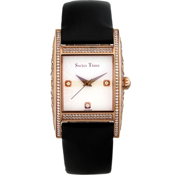 ساعت مچی SWISS TIME کد ST 152-RGBlk/Wh